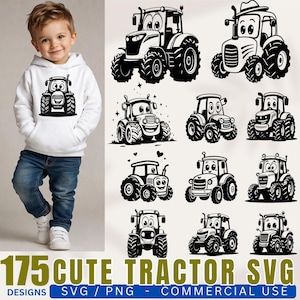 175 schattige trekker Svg-bundels landbouwvoertuig gesneden bestanden voor Cricut Laser Craft Designs instant downloads