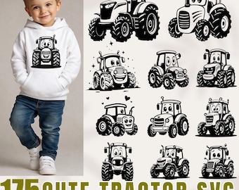 175 Cute Tractor Svg Bundles Farm Vehicle Cut Files for Cricut Laser Craft Designs instant downloads