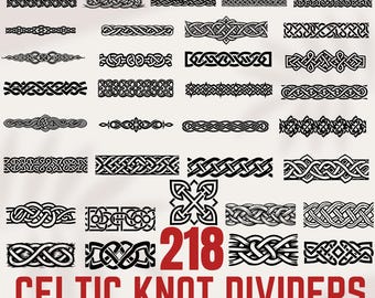218 Celtic Knot Dividers bundles Svg and Png for Cricut and Laser Engraving Decorative Borders instant downloads