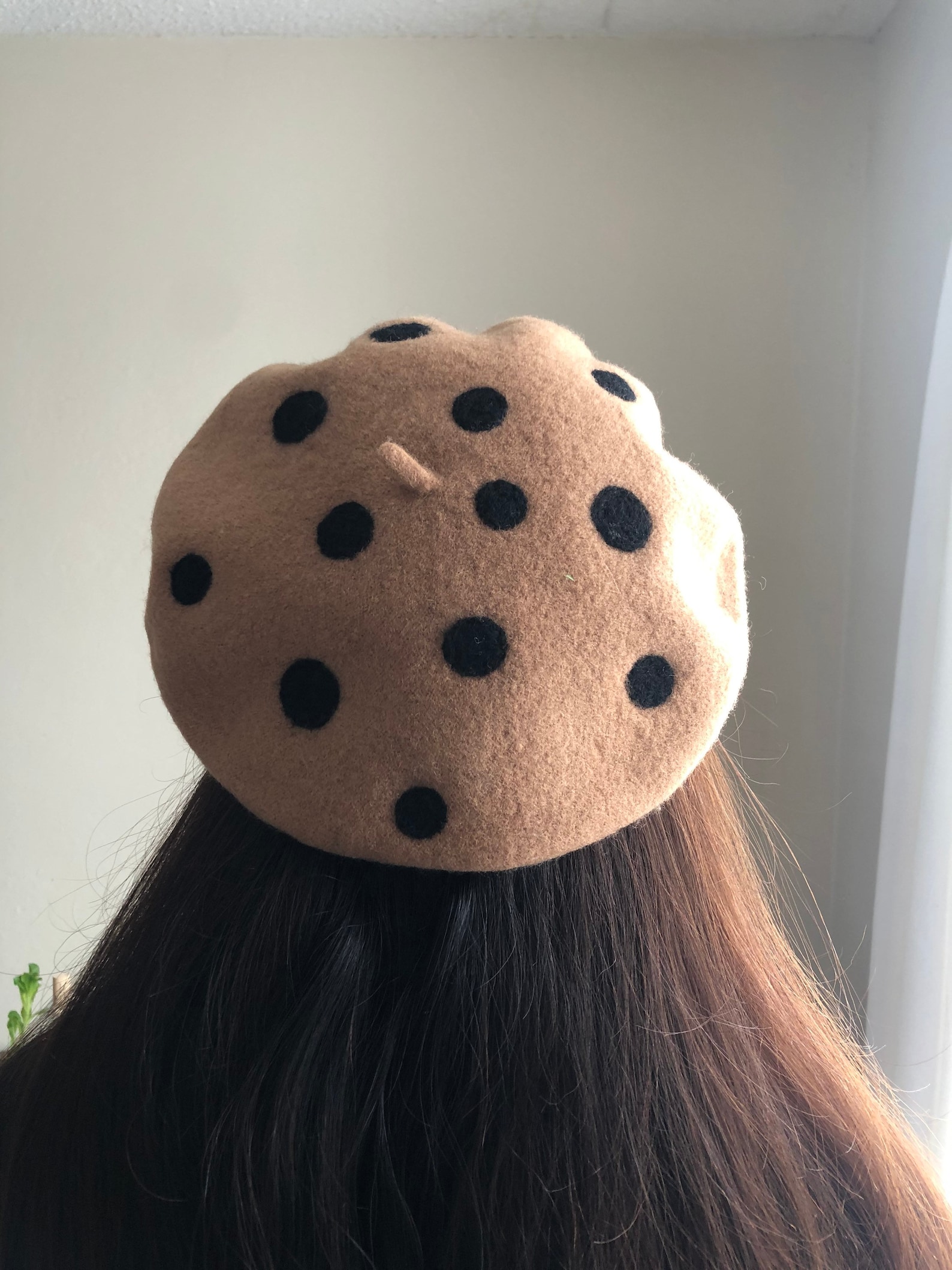 Chocolate Chip Cookie Hat Bronze Beret Winter Hat 100 Wool Etsy