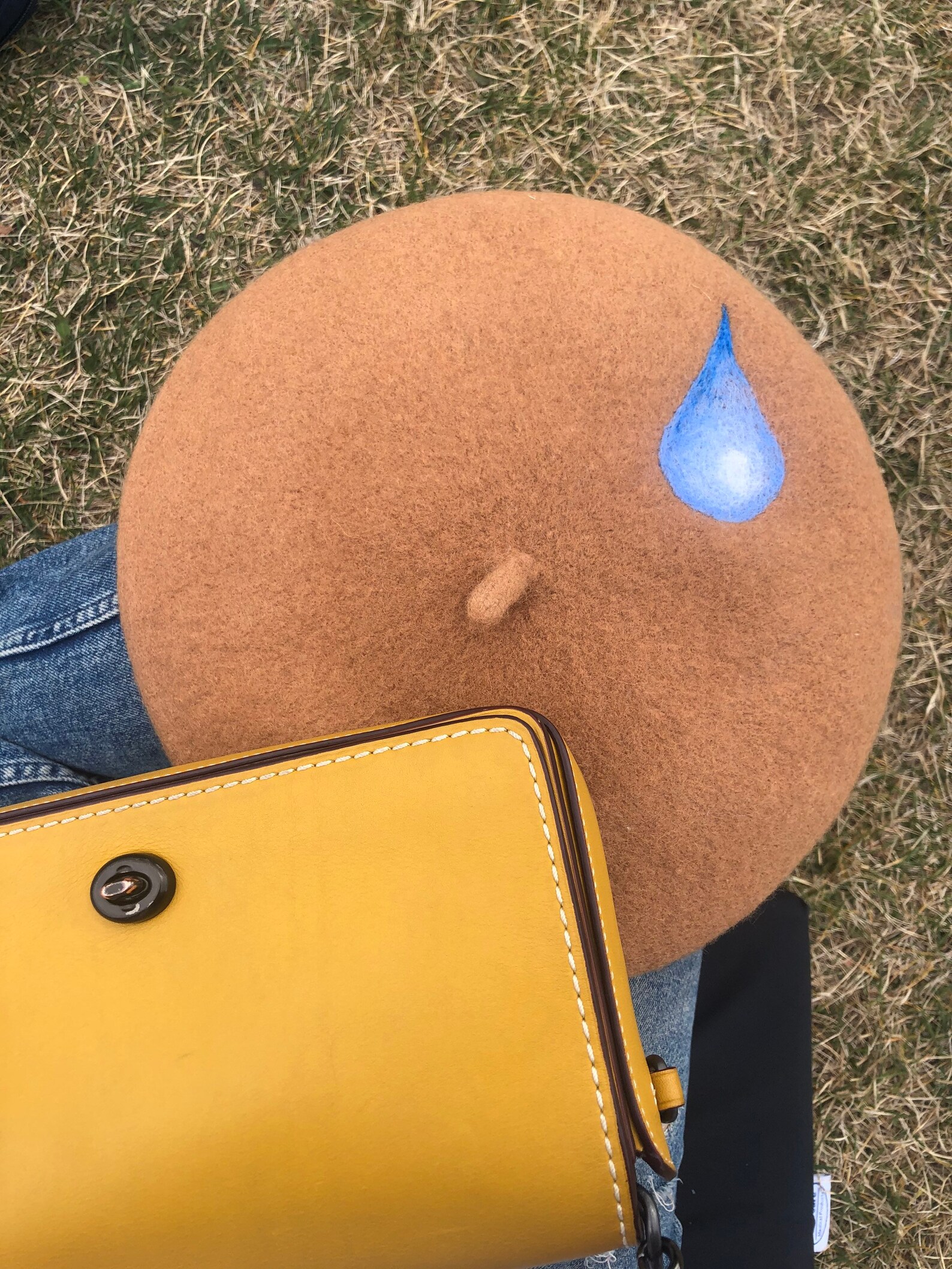 Cold Sweat Emoji Beret Emoji Beret Hat 100 Wool Beret Cute Etsy UK