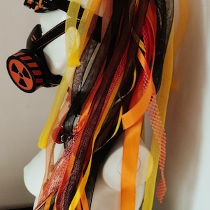SET Cyberlox+Goggles+Gas Mask cybergoth cosplay dreads industrial dark