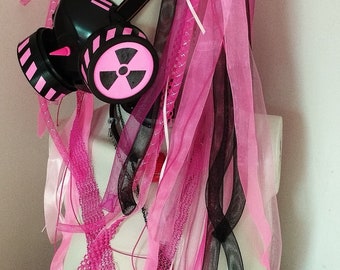 SET Cyberlox+Goggles+Gas Mask cybergoth cosplay dreads industrial dark