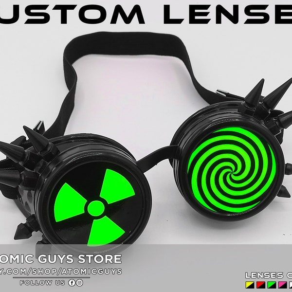 Lunettes cybergoth vert NEON et noir avec masque cyber masque cyberpunk cosplay Cybergoth Cyber