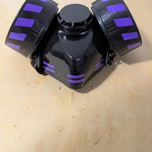 Black/Purple biohazard festival cybergoth futuristic Toy mask respirator cyber goth urban cyberpunk ravefashion GasMask immagine 6