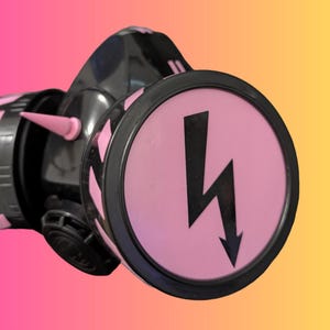 Pink/Black circuits cybergoth futuristic cyber mask cyberpunk mask face mask cyber goth style urban cosplay festival