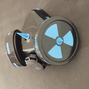 Cyan and Black circuits cybergoth futuristic cyber mask cyberpunk mask face mask cyber goth style