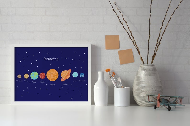 Cartões de planetas em Português | Bebés e crianças | Flashcards + Posters | Sistema solar | Flashcards | Portuguese | Montessori aligned image 3