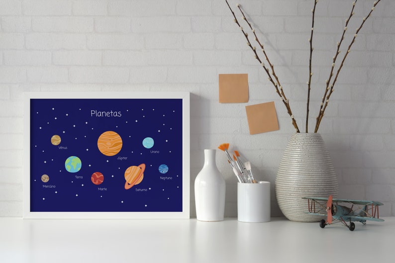 Cartões de planetas em Português | Bebés e crianças | Flashcards + Posters | Sistema solar | Flashcards | Portuguese | Montessori aligned image 5
