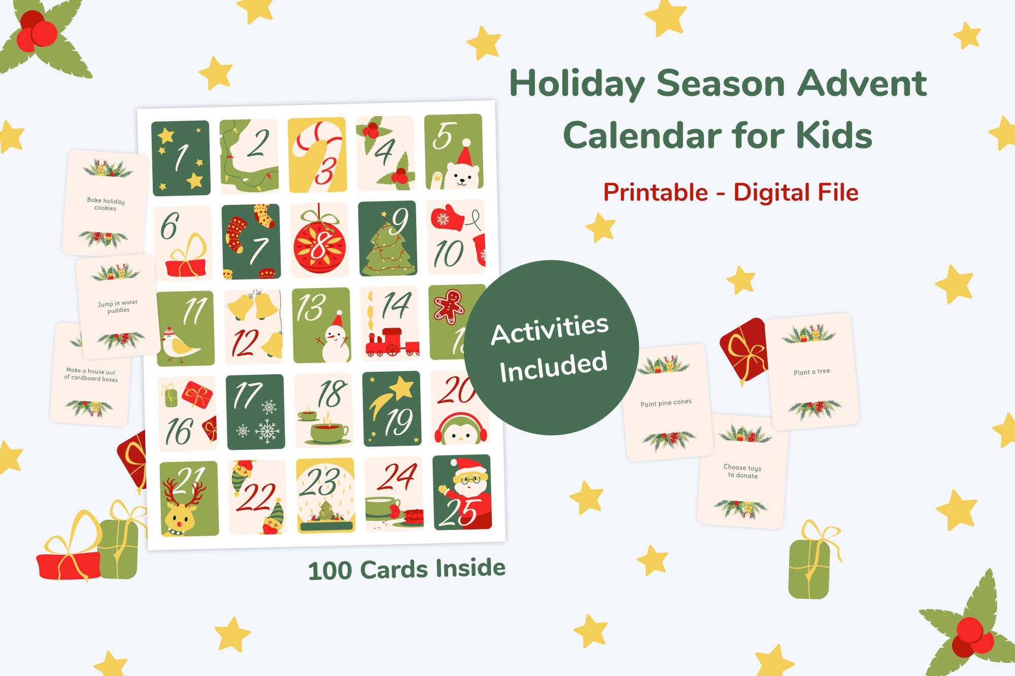 holiday-season-advent-calendar-countdown-to-christmas-25-days-75-activity-cards-included-babies-toddlers-and-kids-xmas-printable-etsy