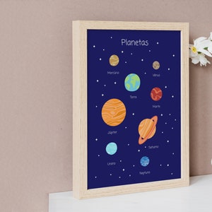 Cartões de planetas em Português | Bebés e crianças | Flashcards + Posters | Sistema solar | Flashcards | Portuguese | Montessori aligned image 4
