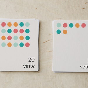 Cartões para contar em português | Números do 1 ao 20 | Bebés e crianças | Flashcards