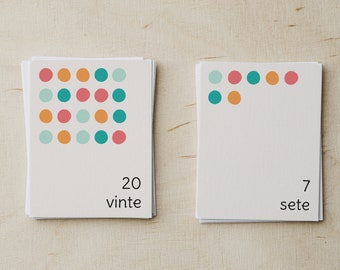 Cartões para contar em português | Números do 1 ao 20 | Bebés e crianças | Flashcards