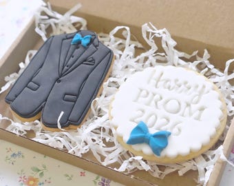Personalized Prom Suit Name Biscuits, Custom Color Theme Cookies