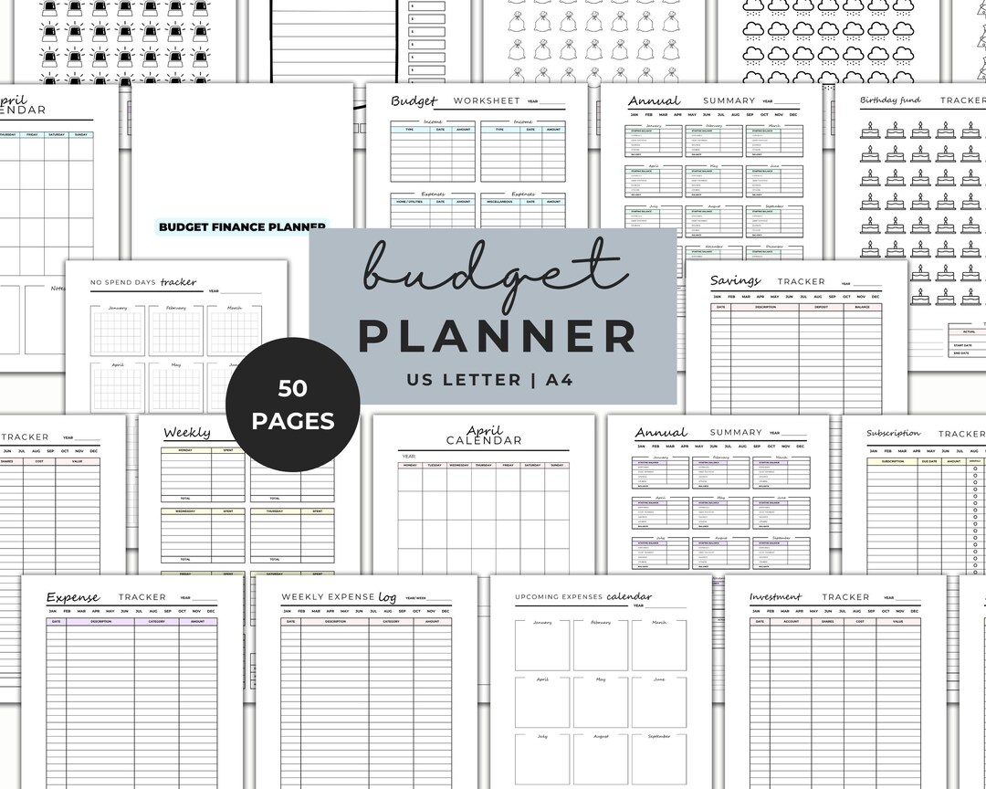 2025 Monthly & Weekly Budget Planner | Savings, Expenses, Goals ...