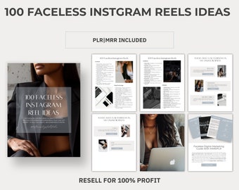 100 Faceless Reel Ideas Melanin PLR|MRR