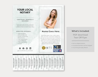 Notary Public Tear-Off Flyer Bundle