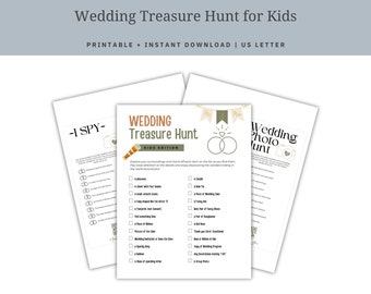 Wedding Treasure Hunt & Coloring Page for Kids