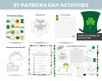 St. Patrick's Day Activity Game Bundle for Kids