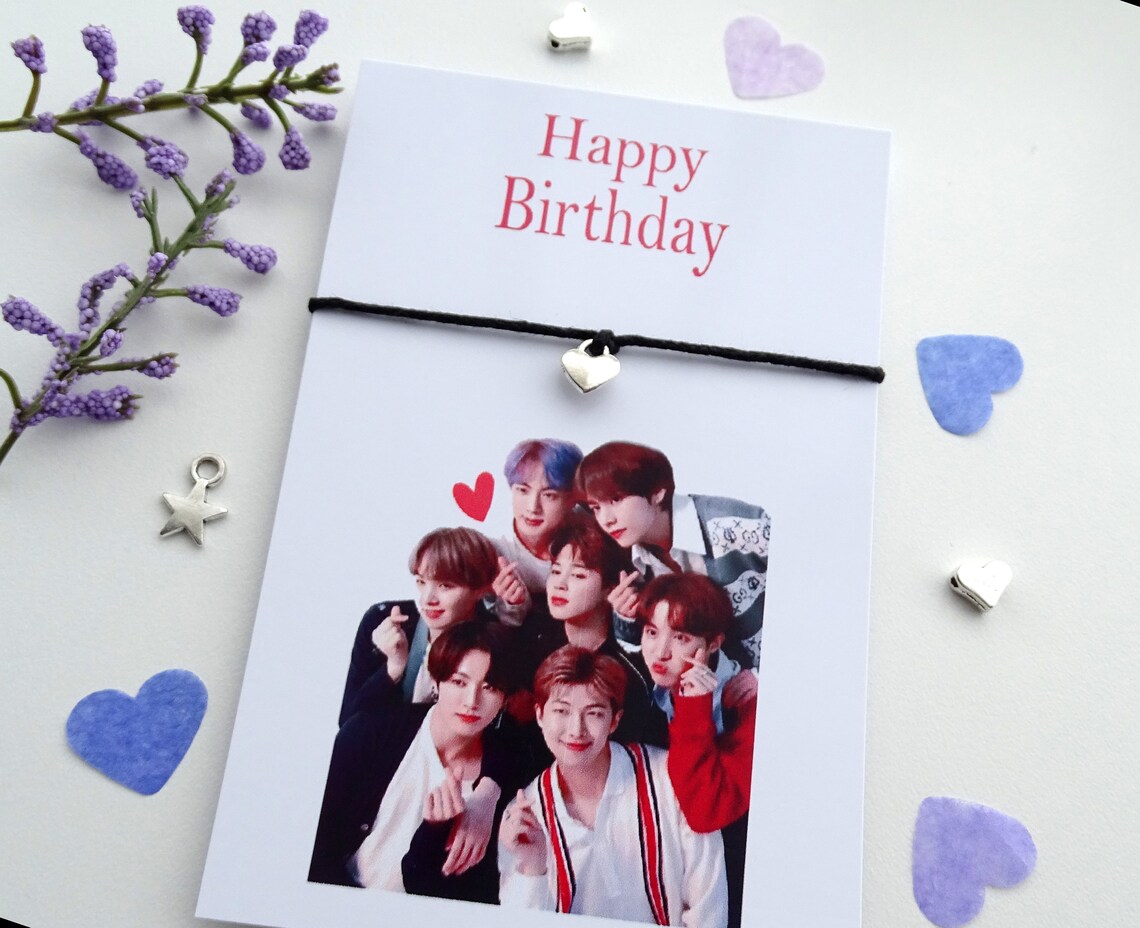 Bts Happy Birthday Wish Bracelet Wish Bracelet K-Pop | Etsy