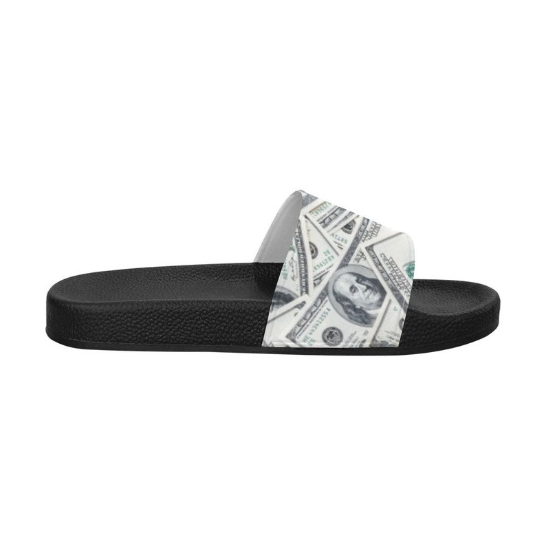 Men /& Women\u2019s 100 Dollar Bill Benjamin Franklin Designer Style,Thug Life Hip Hop SlidesSandals Unisex slides by SunsetBlvd