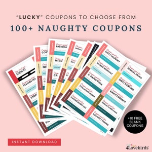 100+ Freche Sex Gutscheine, Sexy Paare Gutscheinbuch, erotische Valentinstage/Jahrestag Geschenk, Kinky Love Gutscheine für Sie/Ihn, Geschenk für Erwachsene