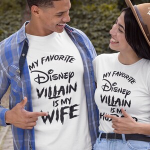 My favorite Disney Villain is my Wife/Husband Disney Hoodie, Disney Sweatshirt for Men/Women, Disney Family Long Sleeve Shirt, Disney Gifts image 2