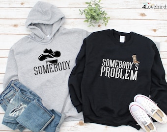 Iemand/iemands probleem hoodie, grappig paar Valentine sweatshirt, paar grappige bijpassende shirts, grappige paren T-shirt, paar T-shirt