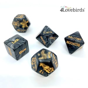 5 Sex Dice, sex positions, fun in the bedroom game, fun game, husband birthday, wife birthday, anniversary gift, Christmas & Valentines day image 1