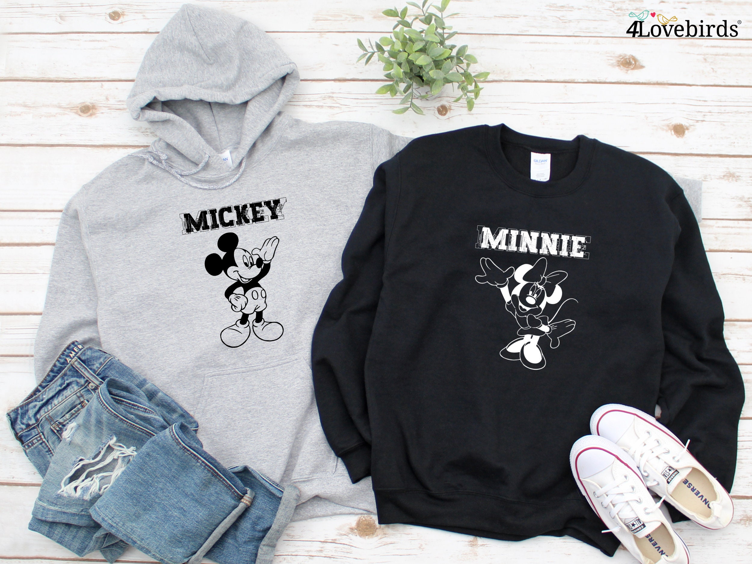 Mickey and minnie couple sweater - Etsy España Mickey and minnie couple sweater - Etsy España