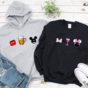 Disney drinking matching t shirts, Family Disney shirts, Disney coordinating shirts, Drink around world, Mickey and Minnie matching shirts image 1