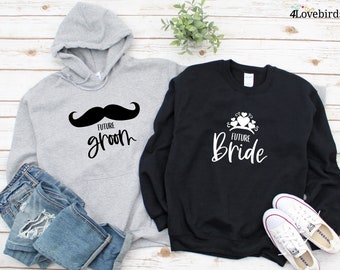 Future Groom / Future Bride Hoodie, Lovers matching T-shirt, Gift for Couples, Husband / Wife Longsleeve, Honeymoon Tshirt, Getting Married