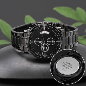 Gegraveerd herenhorloge: aanpasbaar | Gepersonaliseerde polshorloge, herenhorloges, herenhorloge op maat, unieke sieraden