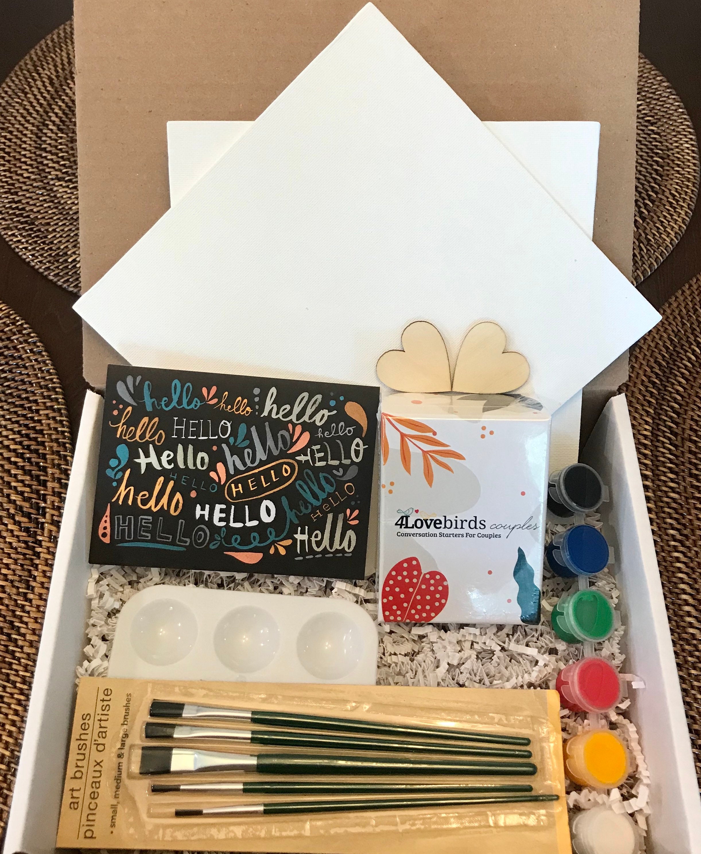 Date Night Box For Two Painting Set Conversation Starters Etsy