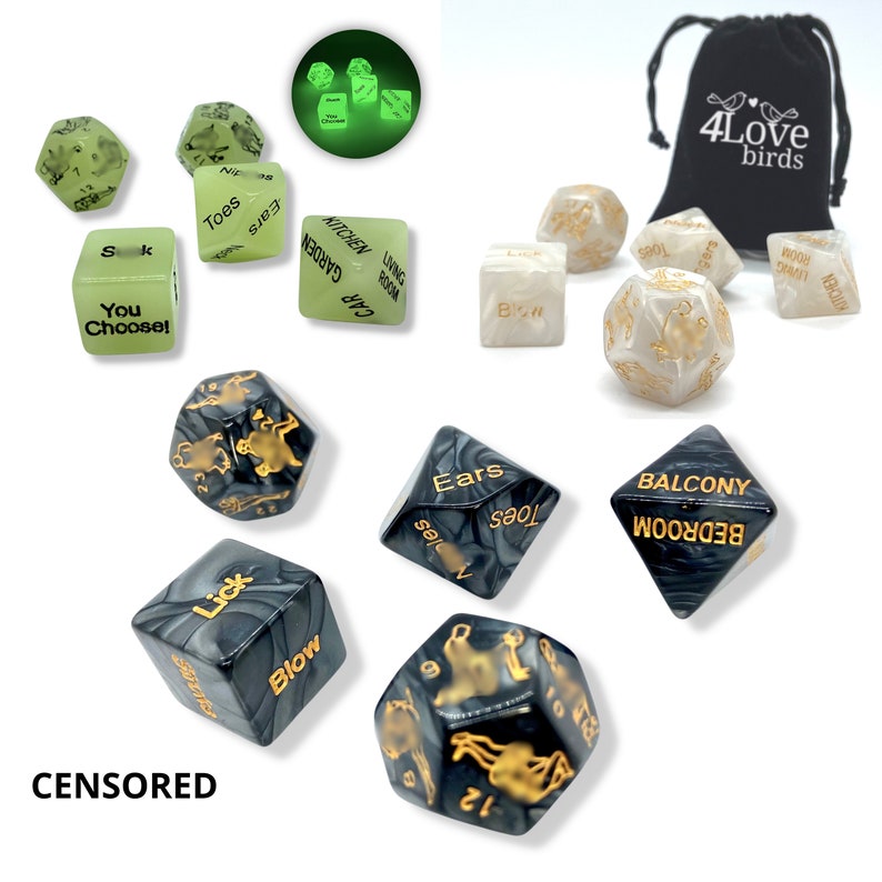 Sex Dice, sex positions, Choice of Luminous Dice, fun in the bedroom, bedroom game, fun game, Wife husband birthday, anniversary gift, Date image 1