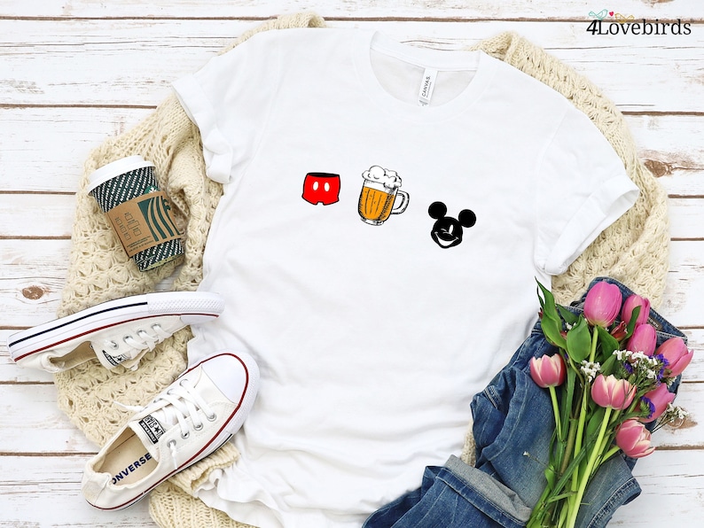 Disney drinking matching t shirts, Family Disney shirts, Disney coordinating shirts, Drink around world, Mickey and Minnie matching shirts image 2