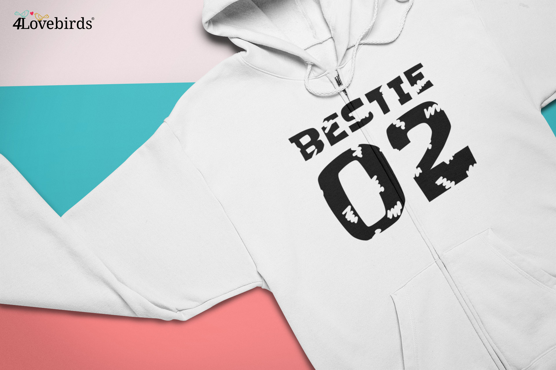 Felpa Con Cappuccio Gildan Bestie 01/02 - Marrone (Scegli Il Colore) - Nuova Con Etichette