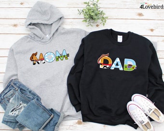 Toy Story Mom & Dad Hoodie, Toy Story Sweatshirt, Dad Long Sleeve Shirt, Mom Shirt, Funny Shirt, Family Trip Shirt, Vintage Toy Story Gift