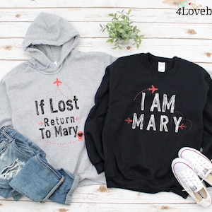 Si se pierde, regreso a Babe Soy camisas de bebé, conjunto de luna de miel, sudaderas con capucha para parejas, camisas de deshierbe, sudaderas a juego, camisas para parejas, San Valentín