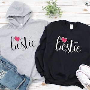 Bestie Hoodies, Best Friend Sweatshirt, Matching BFF Long Sleeve Shirts, Matching Best Friend Gifts, Gifts For Friends, Shirts For BFFs