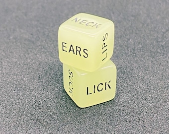 2 Sex Dice glow in the dark,sex positions, fun in the bedroom, fun game, husband birthday, wife birthday, anniversary gift, Valentine’s Day