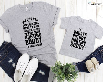 Hunting Dad and Daddy&#39;s Future Hunting Buddy Matching Dad and Child Shirts - Daddy, Mommy & Me - Matching Father&#39;s Day Gifts