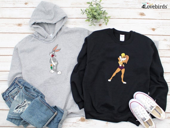 Buy Couple Cartoon Rabbits Hoodies Sweatshirts T-shirts for Gift Online in  India - Etsy
