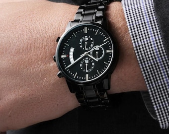 Personalized Engraved Watch for Men | Custom Men's Watch, Watches for Men, Engraved Mens Wristwatch, Unique Jewelry