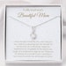 To my Boyfriend's Mom Ribbon Necklace - Christmas Gift for Boyfriends Mom, Pendant Necklace, Mothers Day Gift for Boyfriends 