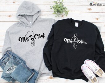 My Chef/ATM Matching Hoodie, Funny Couple Sweatshirts, Anniversary Gifts, Funny Couple Gifts, Wedding Gift, Valentine's Day Gift, Gifts