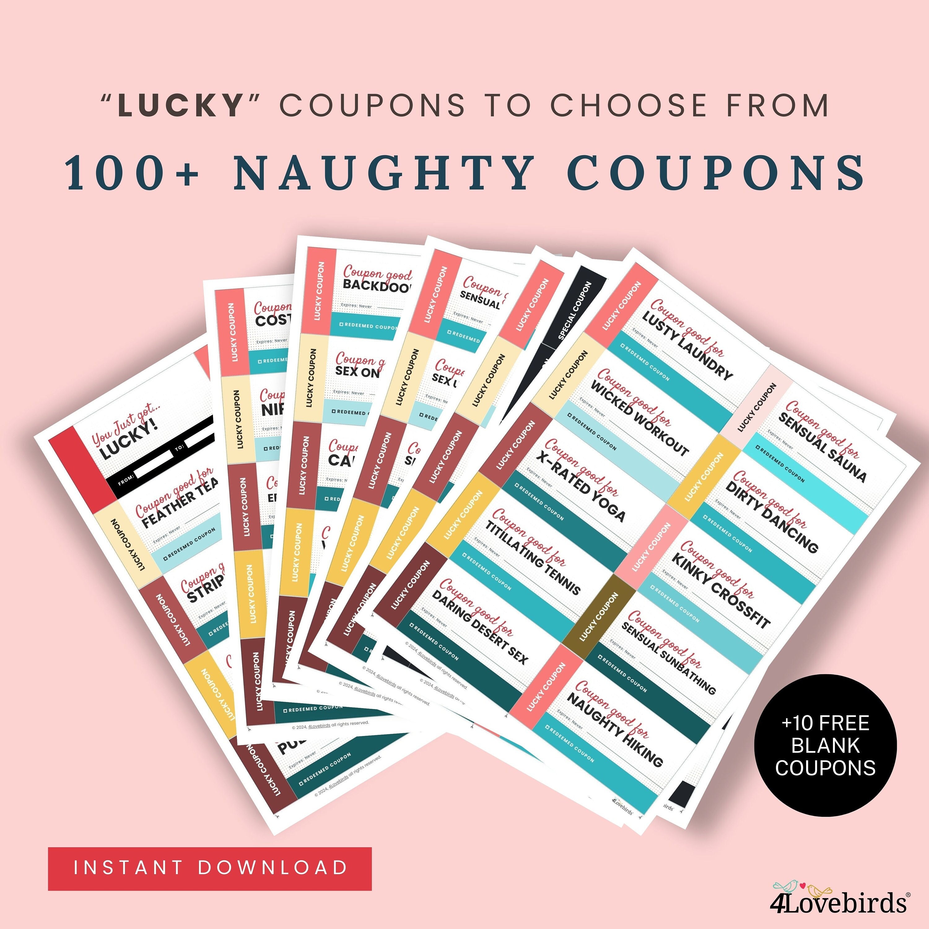 Christmas Gift for Him, Printable Sex Tickets. Kinky Coupon for Boyfriend,  Cheap Husband Sexy Gift. Naughty Santa Game, PDF