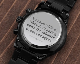Engraved Watch for Men | Engraved Watch Men, Engraved Watch, Engraved Mens Watch, Custom Mens Watch, Mens Watch, Personalized Watch, Jewelry