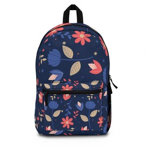 Mochila con flores bonitas, mochila universitaria, mochila para adolescentes, mochila de uso diario, mochila de viaje, bolso de fin de semana, mochila para computadora portátil