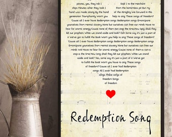 Redemption Song Etsy